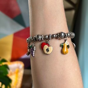 Cute fruit charm bracelet